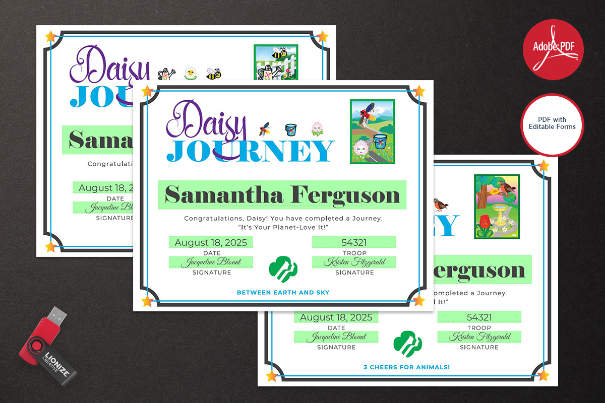 GS Daisy Journey Certificates