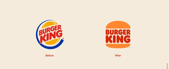 Burger King Logo Before & After Rebrand