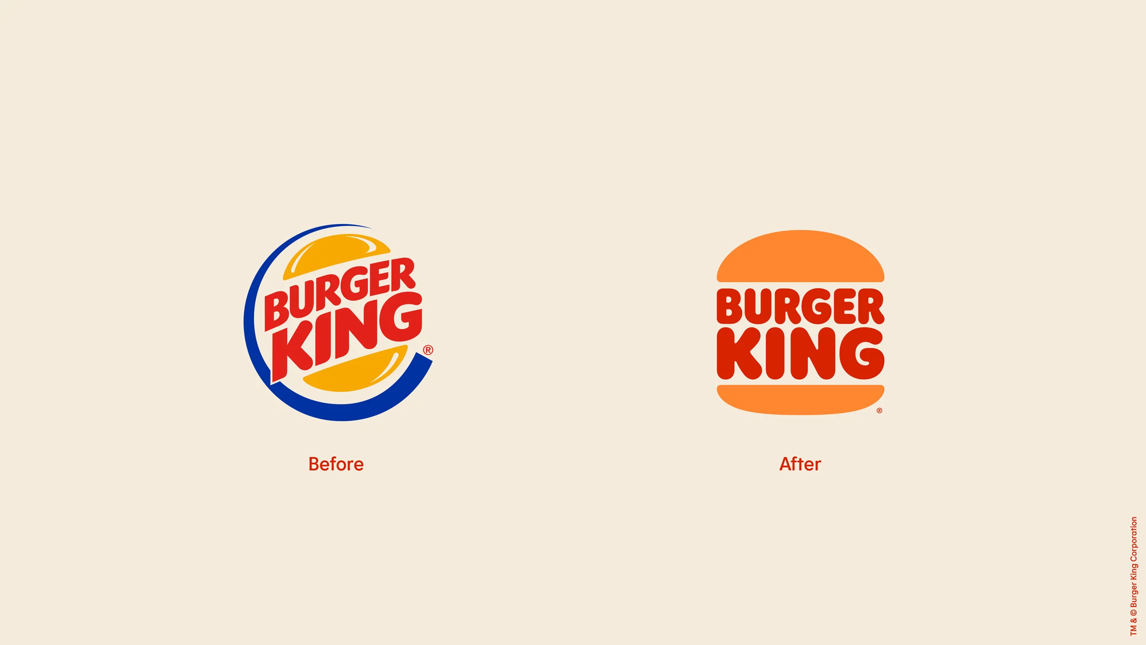 Burger King Logo Before & After Rebrand