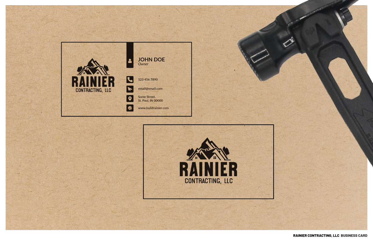 Rainier Contracting LLC Business Card Design