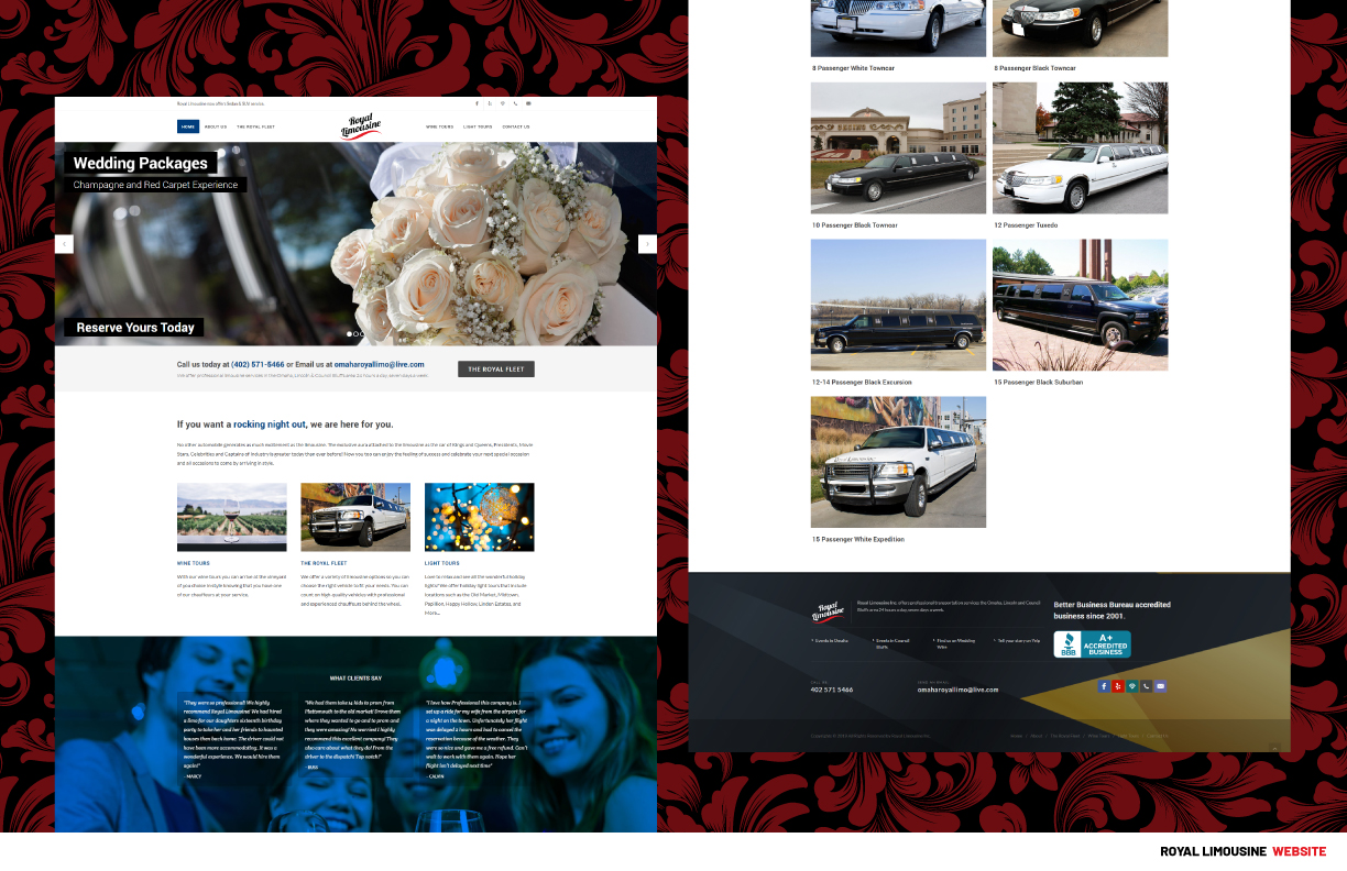 Royal Limousine Website Design
